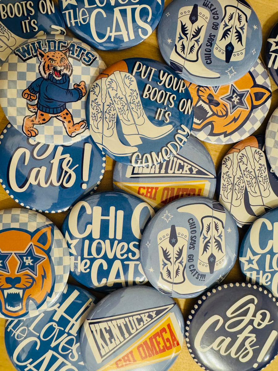 A collection of custom gameday buttons
